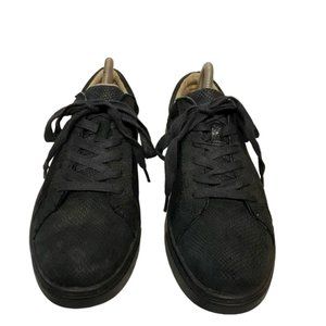 Ugg Australia Karine Snake Shoes Black Suede Lace-up Low Top Sneakers